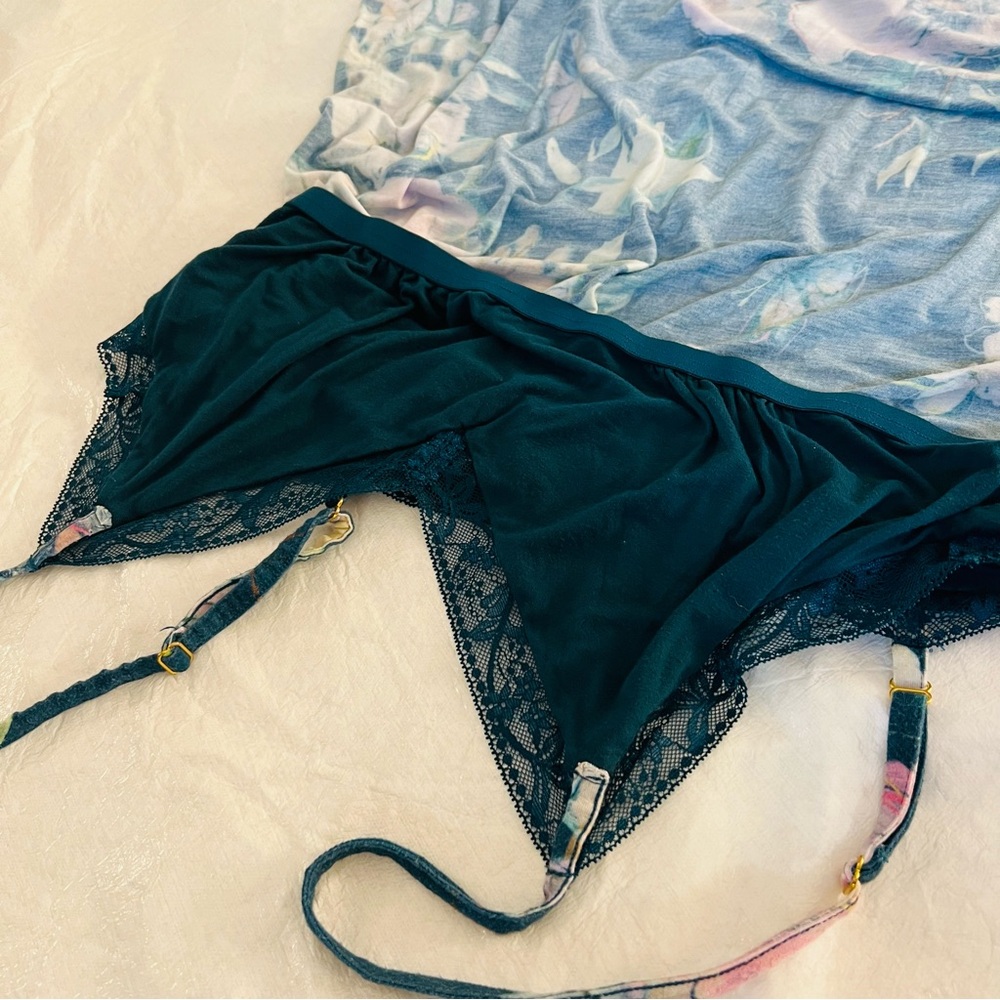 Soma Large Cool Nights Floral Lace Nightie Slip Dress Sexy Comfort Romantic - Picture 8 of 11